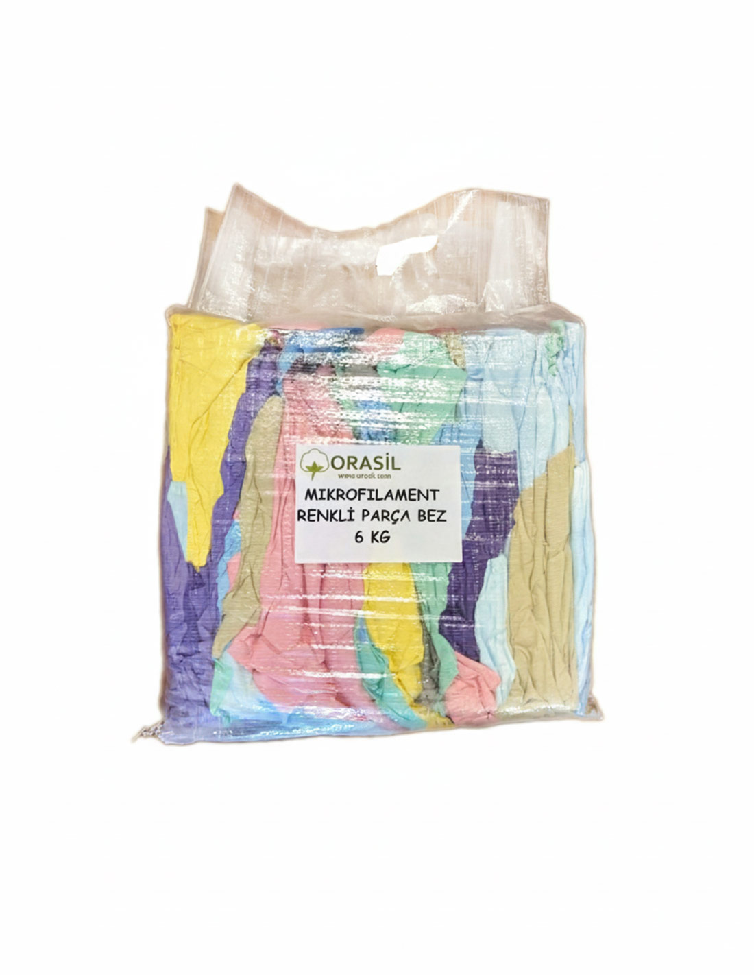 Silora Mikrofilament (Mikrofiber) 40x40 cm Renkli Parça Silme Bezi (6 kg)