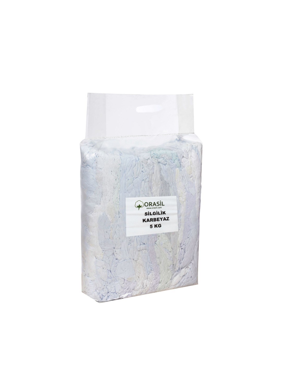 Orasil Silgi Bezi · Silme İçin Penye Parça Bez · Kar Beyaz 40*40 (5 Kg)